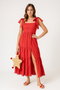 EMGEE by Get Spotted Holiday 2025: Sugarplum Maxi Dress in Poplin Red