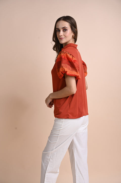 CHICKS x GS: Oringao Puff-Sleeved Top