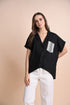 CHICKS x GS: Soledad Linen Black Top