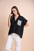 CHICKS x GS: Soledad Linen Black Top