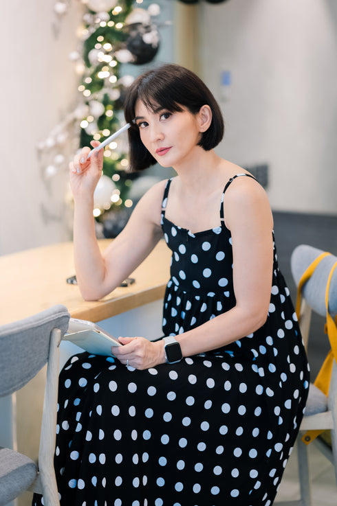 Rica Peralejo Col 8 x GS: Luna Spaghetti Dress