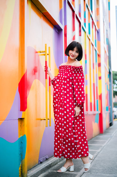 Rica Peralejo Col 8 x GS:Eva Off-Shoulder Dress