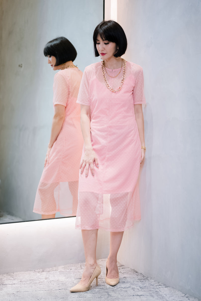 Alhambra x GS: The Miuccia Stylish Silk Dress in Holiday Red main image 0