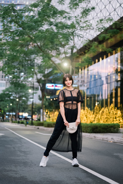 Alhambra x GS by Rica Peralejo: Amelia Parisian Dots See Through Dress (inner not included)
