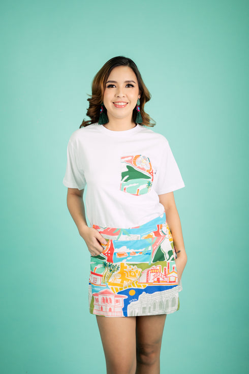 GS Limited Ed Discover Negros Artist Series: Vibrant Faces Skort