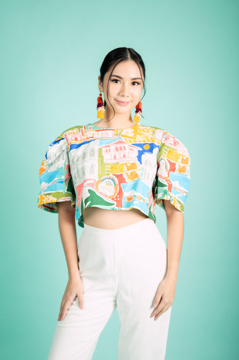 GS Limited Ed Discover Negros Artist Series: Golden Harvest Filipiniana Top
