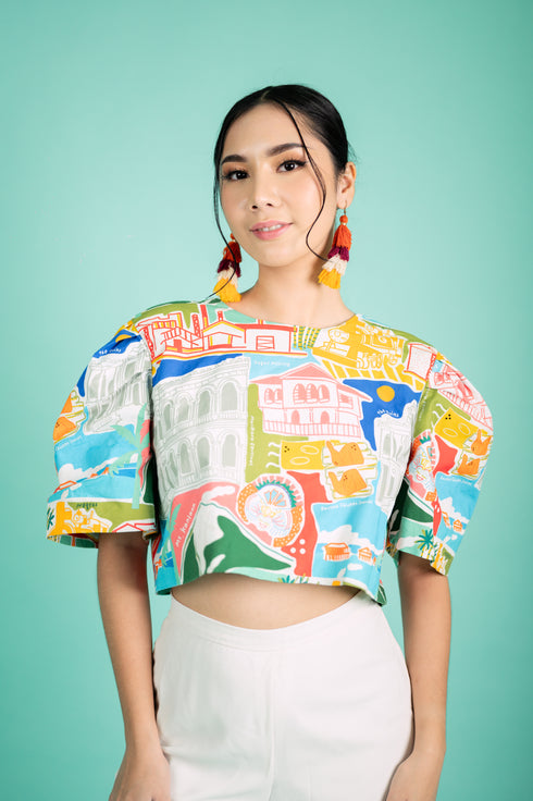 GS Limited Ed Discover Negros Artist Series: Golden Harvest Filipiniana Top