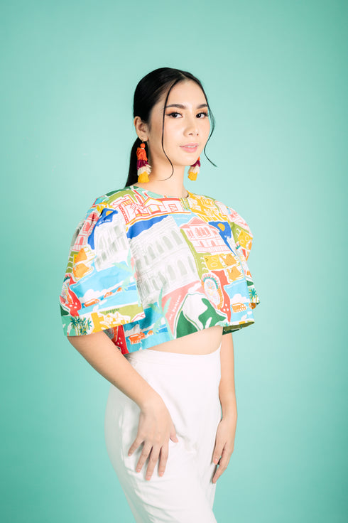 GS Limited Ed Discover Negros Artist Series: Golden Harvest Filipiniana Top