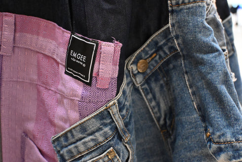 EMGEE by Get Spotted: Bessie Upcycled Skirt with Hablon Accent