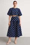 EMGEE by Get Spotted Holiday Col 2 2025: Christine Polka Skirt in Blue