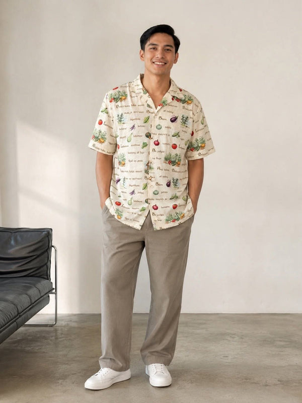MNL EMGEE by Get Spotted : Artist Series Manuel Buttondown in Bahay Kubo Print