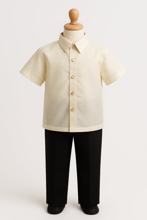 EMGEE by Get Spotted: Plain Barong for Little Boys