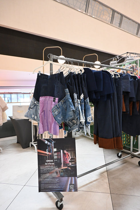 EMGEE by Get Spotted: Bessie Upcycled Skirt with Hablon Accent