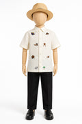 EMGEE by Get Spotted: Modern Filipiniana Trinidad Barong for Little Boys