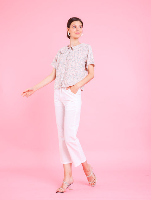 GET SPOTTED SHOP STOCKS Barbiecore: Sofia Collared Top