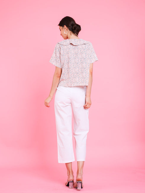 GET SPOTTED SHOP STOCKS Barbiecore: Sofia Collared Top