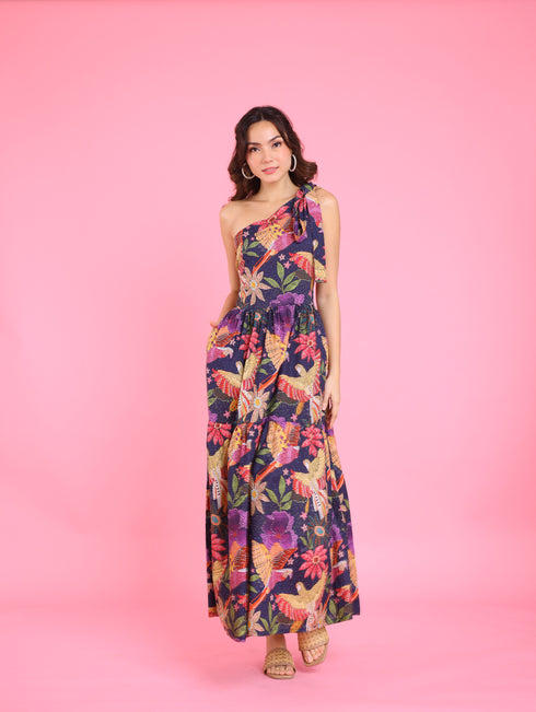 Jenny Avian Dreams: Summer One-Shoulder Smocked Back Dress