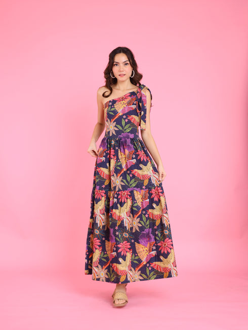 Jenny Avian Dreams: Summer One-Shoulder Smocked Back Dress