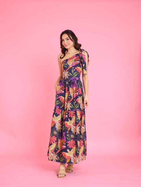 Jenny Avian Dreams: Summer One-Shoulder Smocked Back Dress