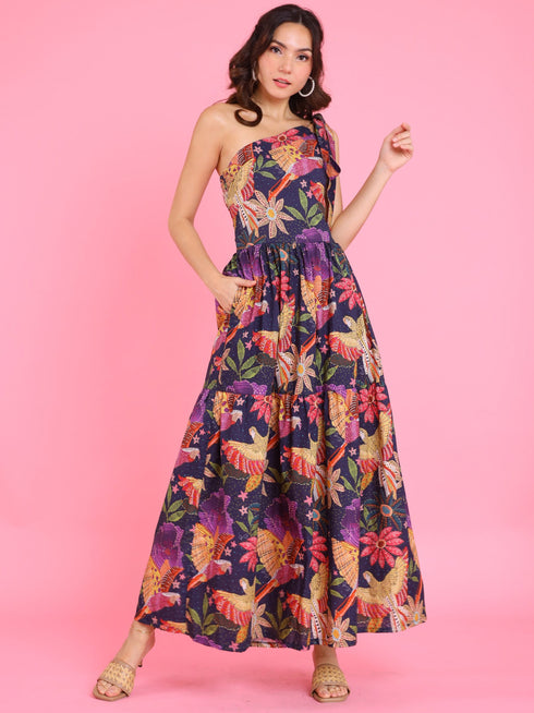 Jenny Avian Dreams: Summer One-Shoulder Smocked Back Dress