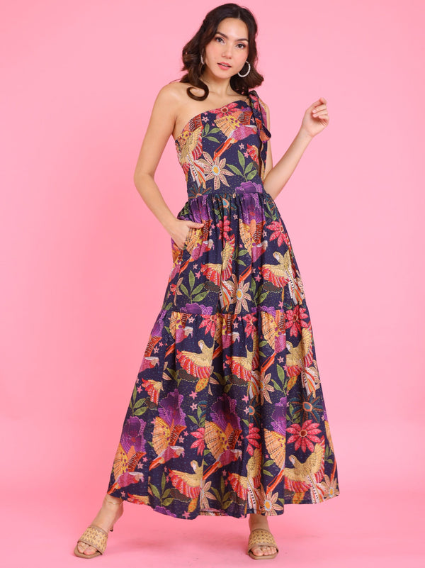 Jenny Avian Dreams: Summer One-Shoulder Smocked Back Dress