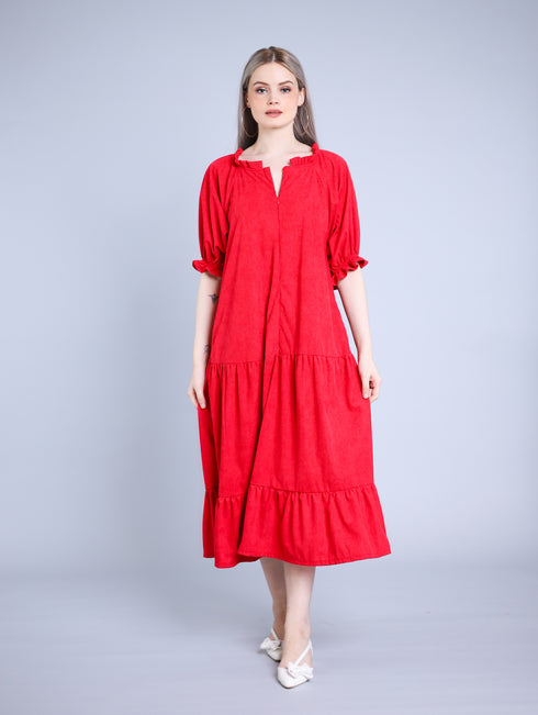 GS Holiday 2023: Audrey Dress in Christmas Red
