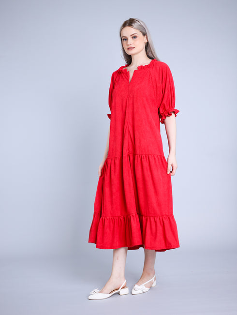 GS Holiday 2023: Audrey Dress in Christmas Red