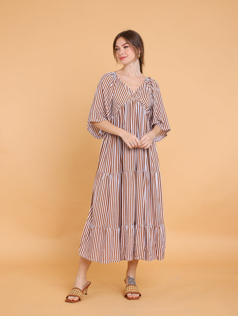 GET SPOTTED SHOP STOCKS Brown Collection: Ladonna Maxi Dress
