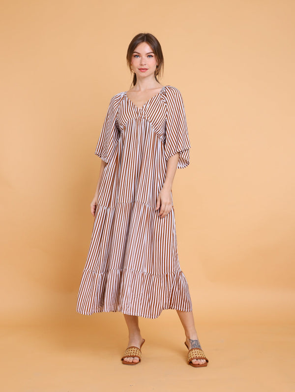 GET SPOTTED SHOP STOCKS Brown Collection: Ladonna Maxi Dress