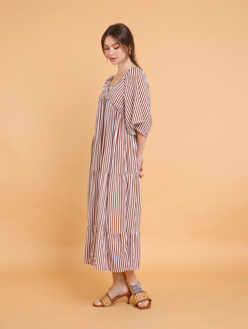 GET SPOTTED SHOP STOCKS Brown Collection: Ladonna Maxi Dress
