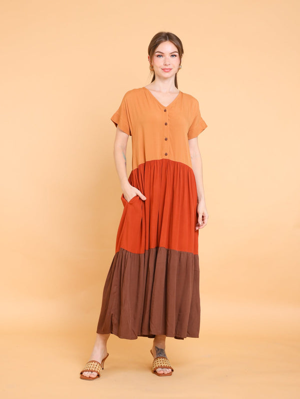 GET SPOTTED SHOP STOCKS Brown Collection: Sharmila Dress