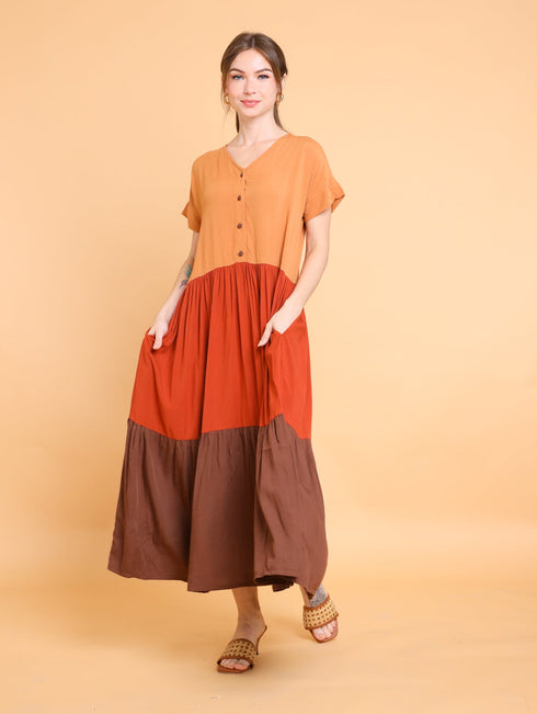 GET SPOTTED SHOP STOCKS Brown Collection: Sharmila Dress