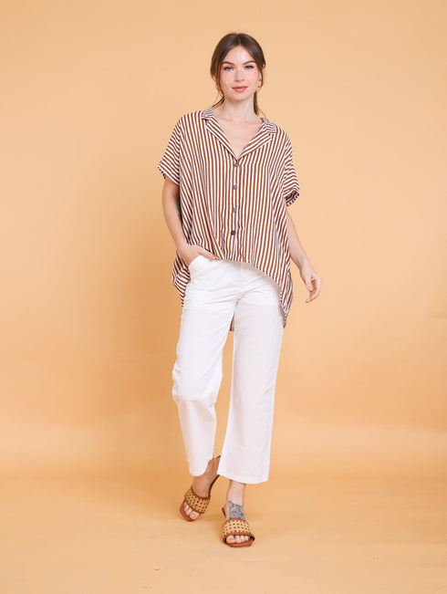 GET SPOTTED SHOP STOCKS Brown Collection: Adrienne Top