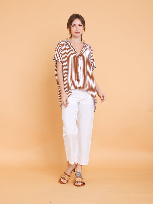 GET SPOTTED SHOP STOCKS Brown Collection: Adrienne Top