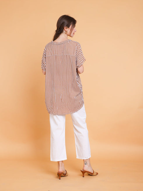 GET SPOTTED SHOP STOCKS Brown Collection: Adrienne Top