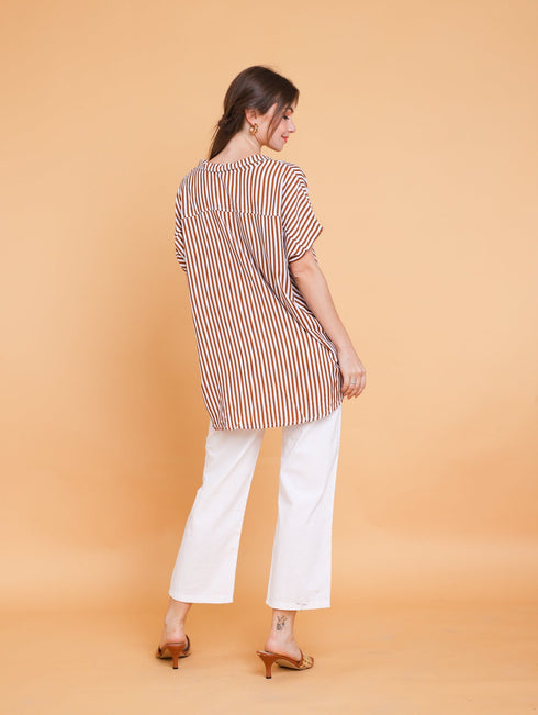 GET SPOTTED SHOP STOCKS Brown Collection: Adrienne Top
