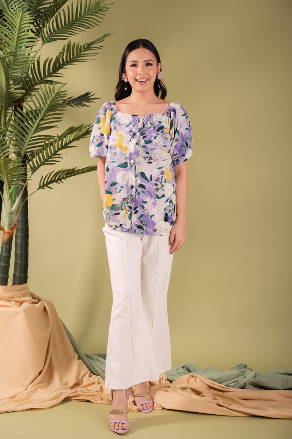 GET SPOTTED SHOP STOCKS Jenny Watercolor Dreams: Kiana Popcorn Floral Top