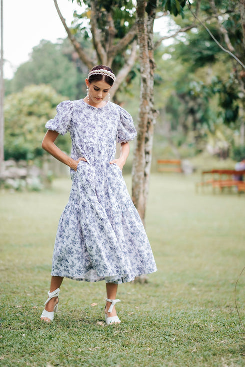 GET SPOTTED SHOP STOCKS Jenny Blue Porcelain: Daphne Maxi Dress