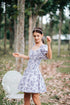 GET SPOTTED SHOP STOCKS Jenny Blue Porcelain: Daisy Floral Smocked-waist Dress