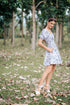 GET SPOTTED SHOP STOCKS Jenny Blue Porcelain: Daisy Floral Smocked-waist Dress