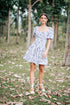 GET SPOTTED SHOP STOCKS Jenny Blue Porcelain: Daisy Floral Smocked-waist Dress
