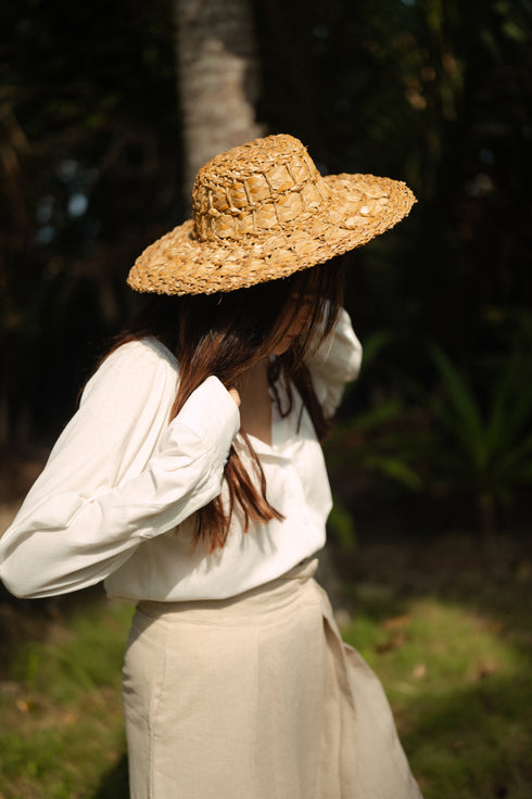 Bela Padilla x Get Spotted: Celeste Oversized Linen Button-Down Top