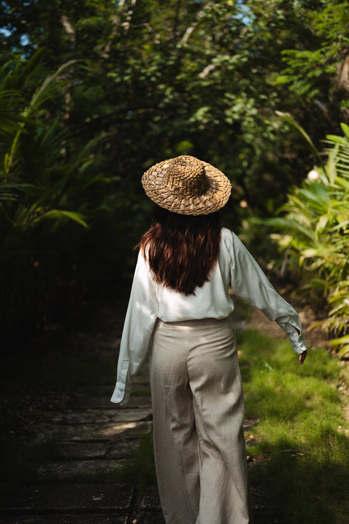 Bela Padilla x Get Spotted: Celeste Oversized Linen Button-Down Top