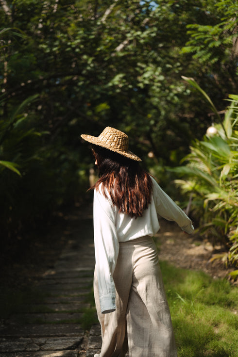 Bela Padilla x Get Spotted: Celeste Oversized Linen Button-Down Top