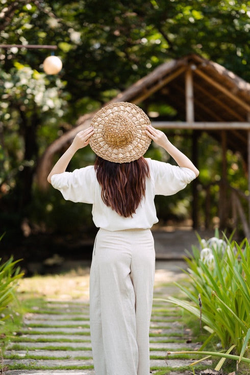 Bela Padilla x Get Spotted: Celeste Oversized Linen Button-Down Top