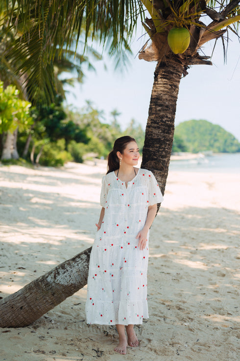 Bela Padilla x Get Spotted: Cristine Limited Edition Eyelet Dress with Rose Details