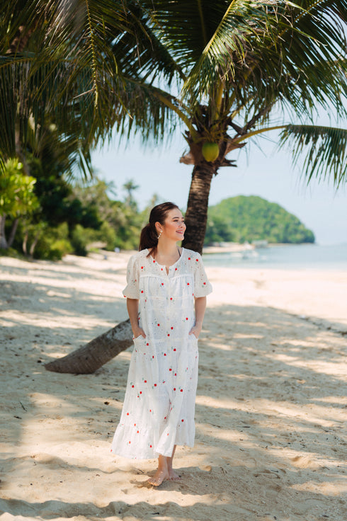 Bela Padilla x Get Spotted: Cristine Limited Edition Eyelet Dress with Rose Details