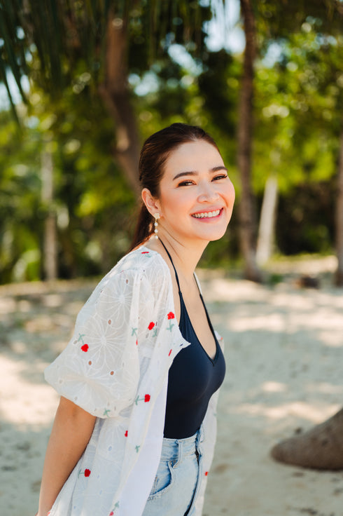 Bela Padilla x Get Spotted: Cristine Limited Edition Eyelet Dress with Rose Details