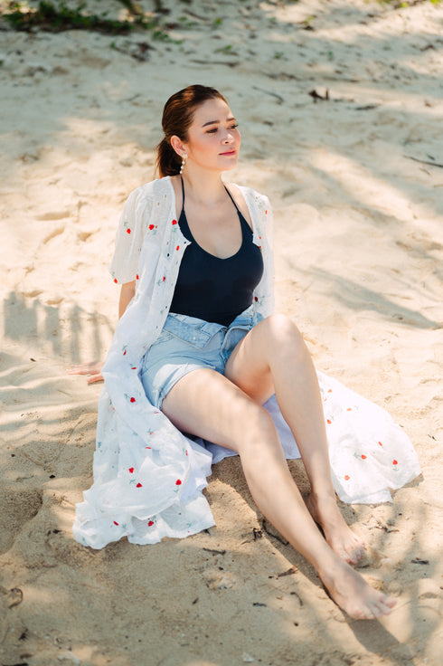 Bela Padilla x Get Spotted: Cristine Limited Edition Eyelet Dress with Rose Details