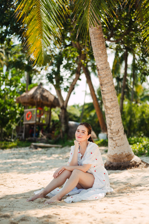Bela Padilla x Get Spotted: Cristine Limited Edition Eyelet Dress with Rose Details